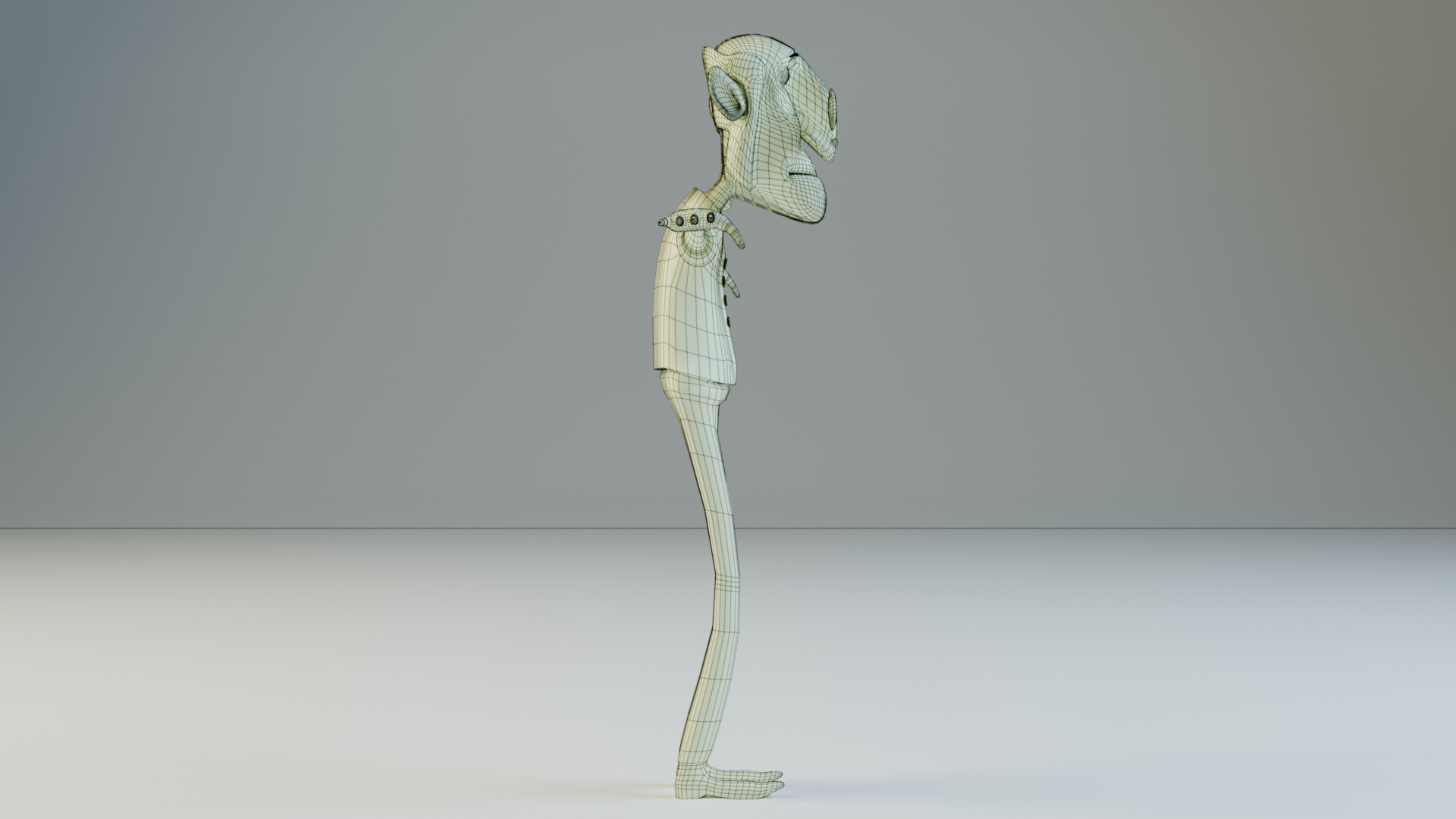 Cartoon Old Man Rigged Game-Animation-Ready Low Poly Low-poly 3D model_11