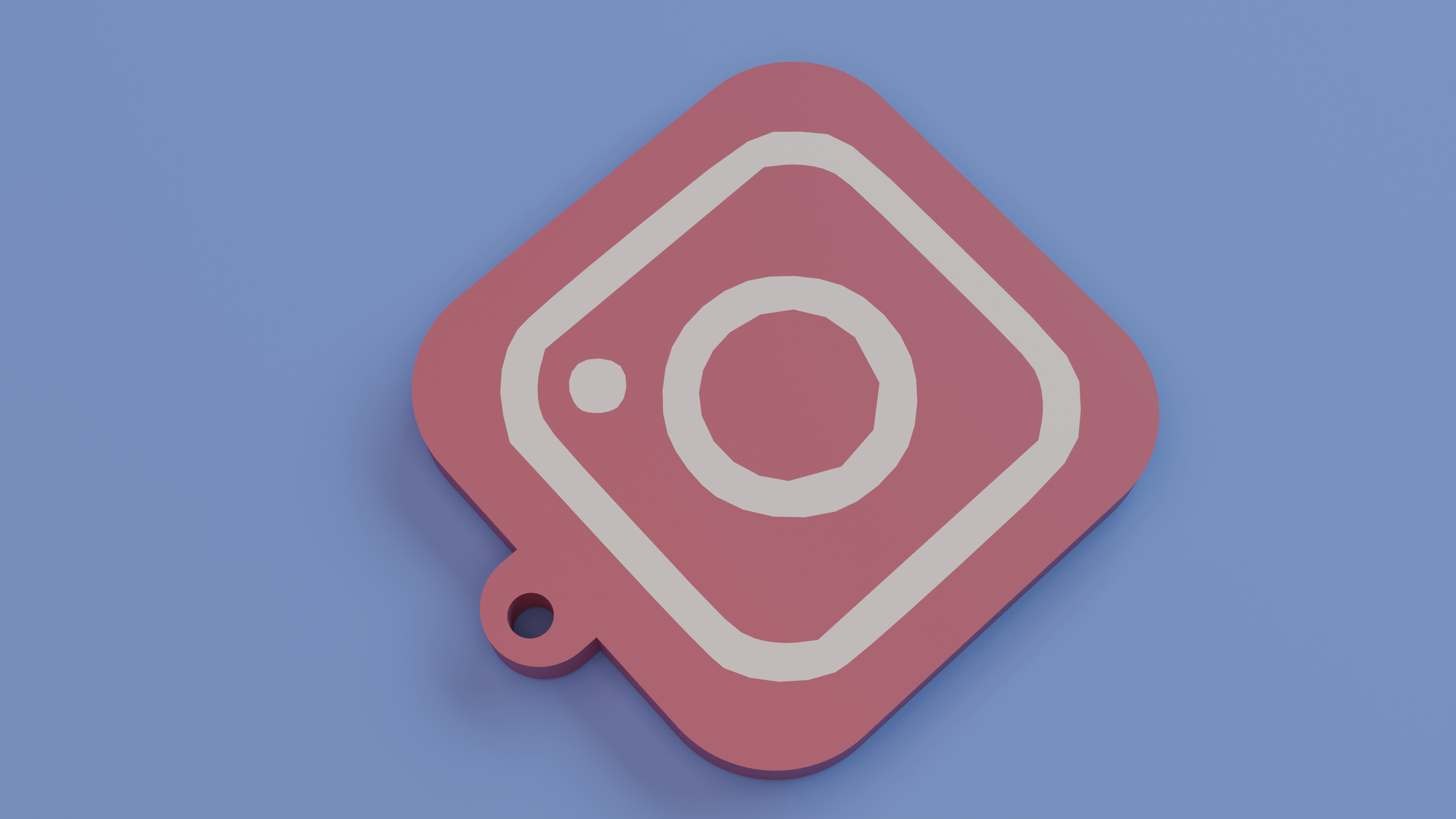 Instagram Logo Keychain 3D print model_3