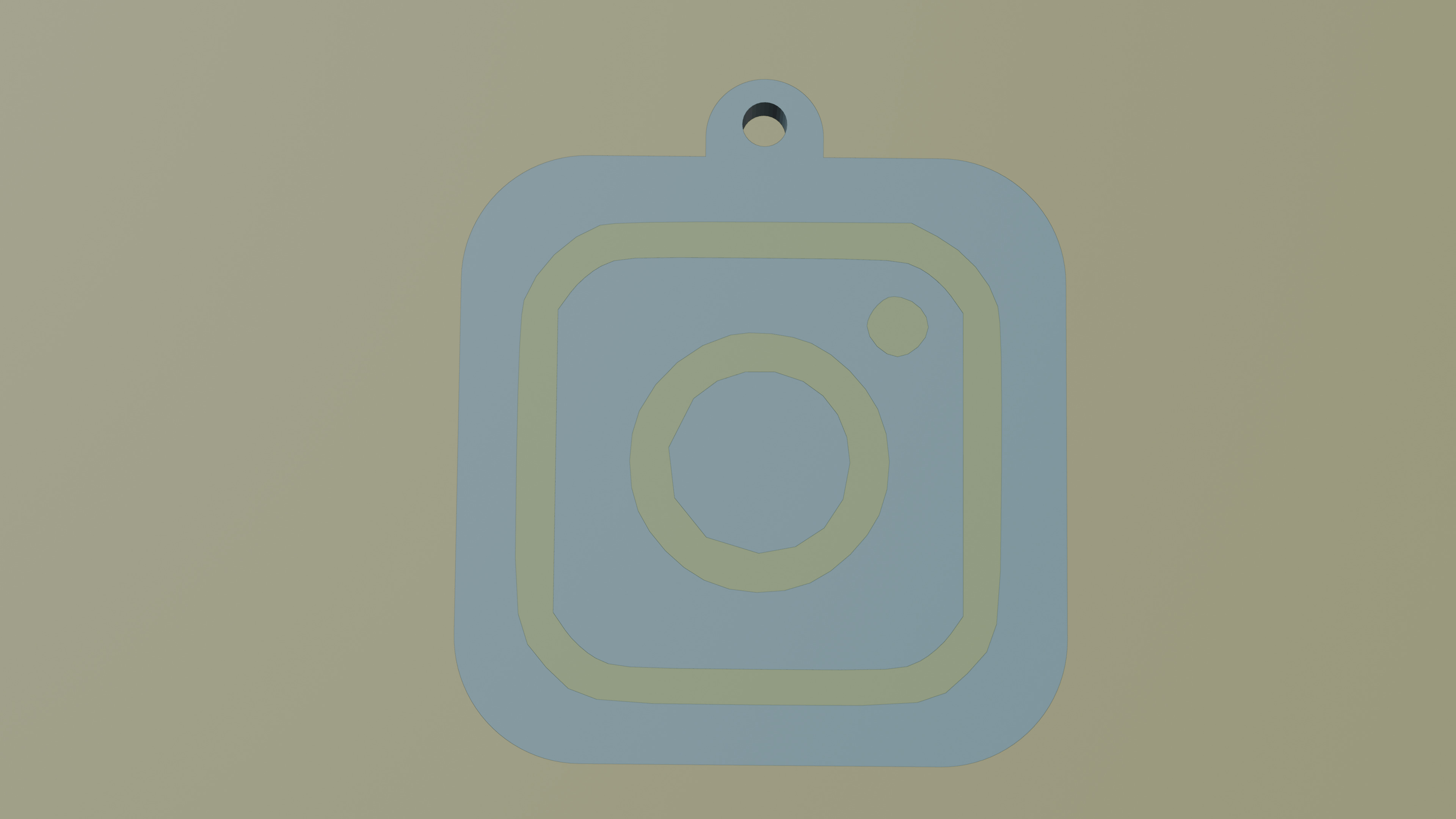Instagram Logo Keychain 3D print model_5