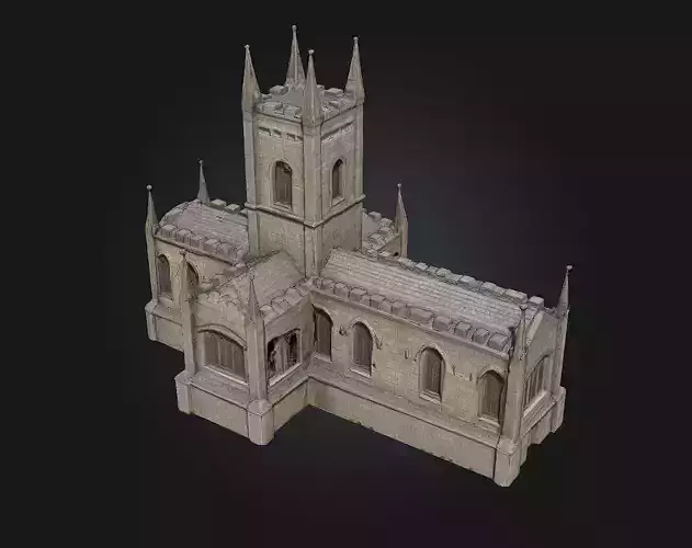 Gothic Cathedral Model  Majestic Architecture with Timeless