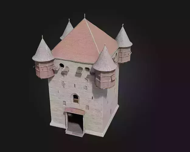 Medieval Stone Tower  A Sturdy Fortress of the Past