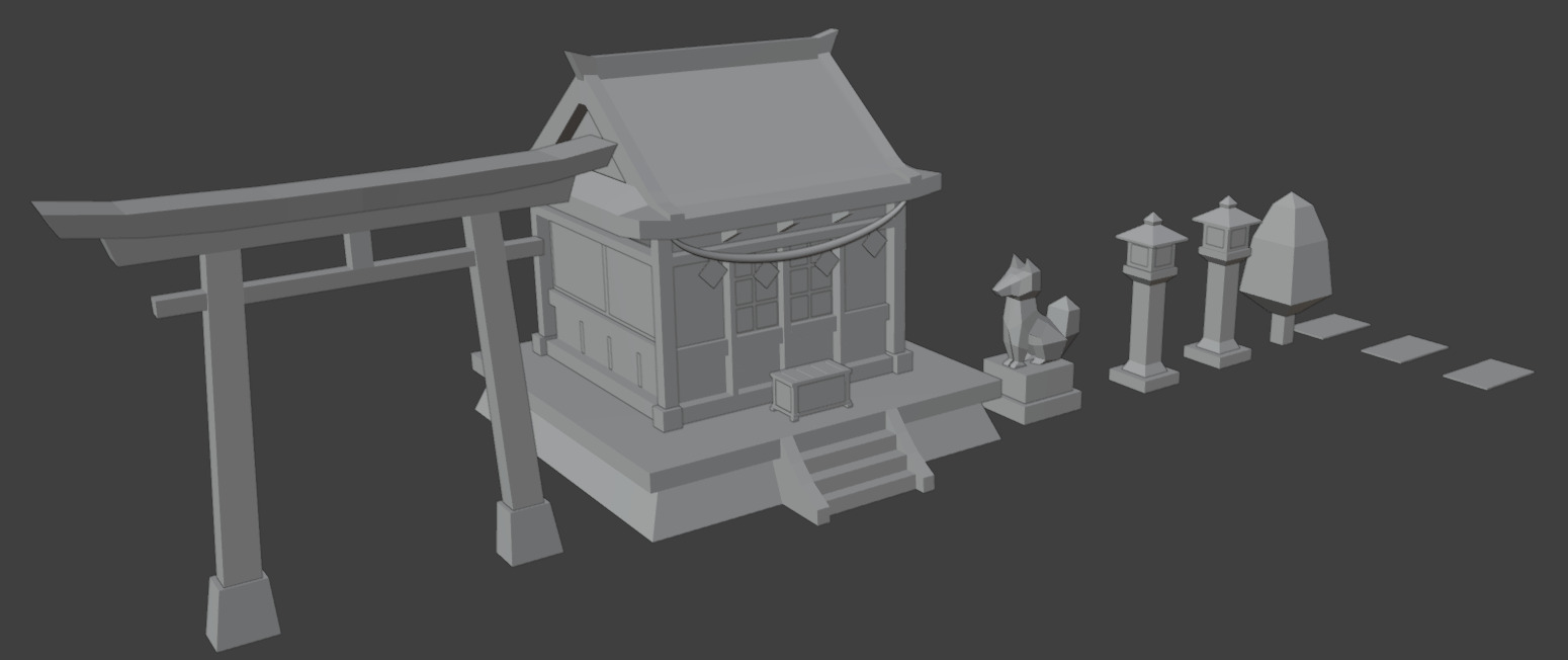 Shrine - Lowpoly Asset Low-poly 3D model_6