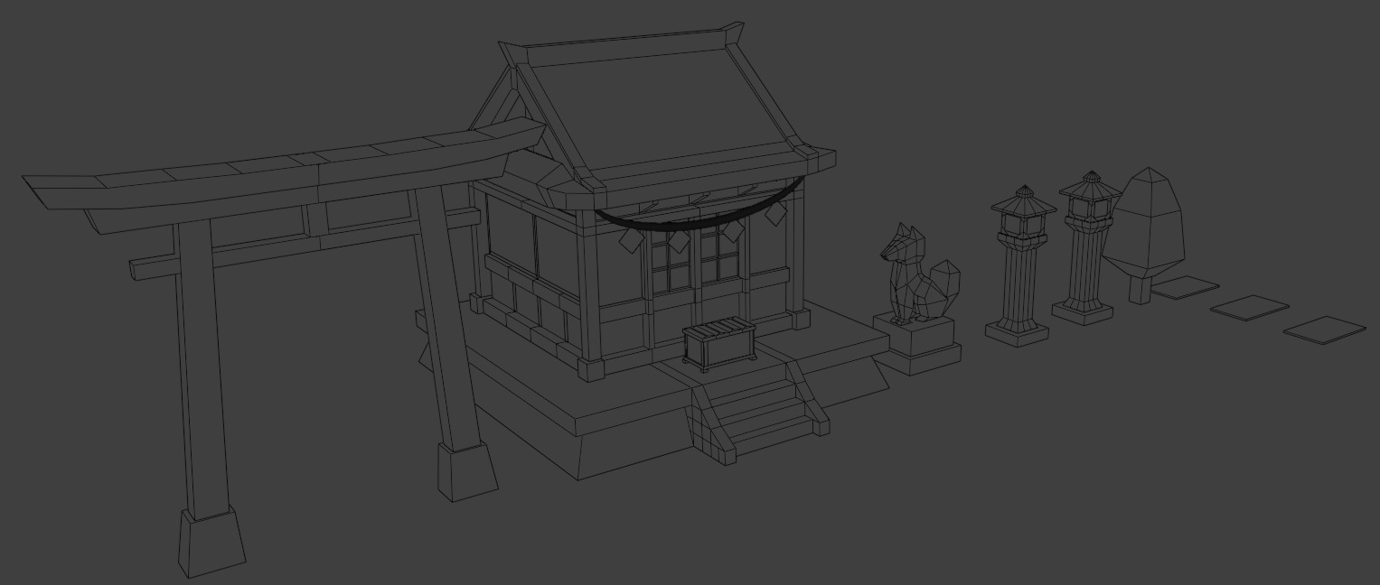 Shrine - Lowpoly Asset Low-poly 3D model_7