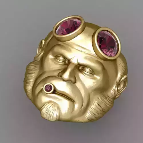 Pink Diamond Antique Gents Signet Ring