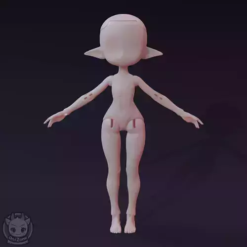 Female BJD Style Body for Nendoroid  3D print model