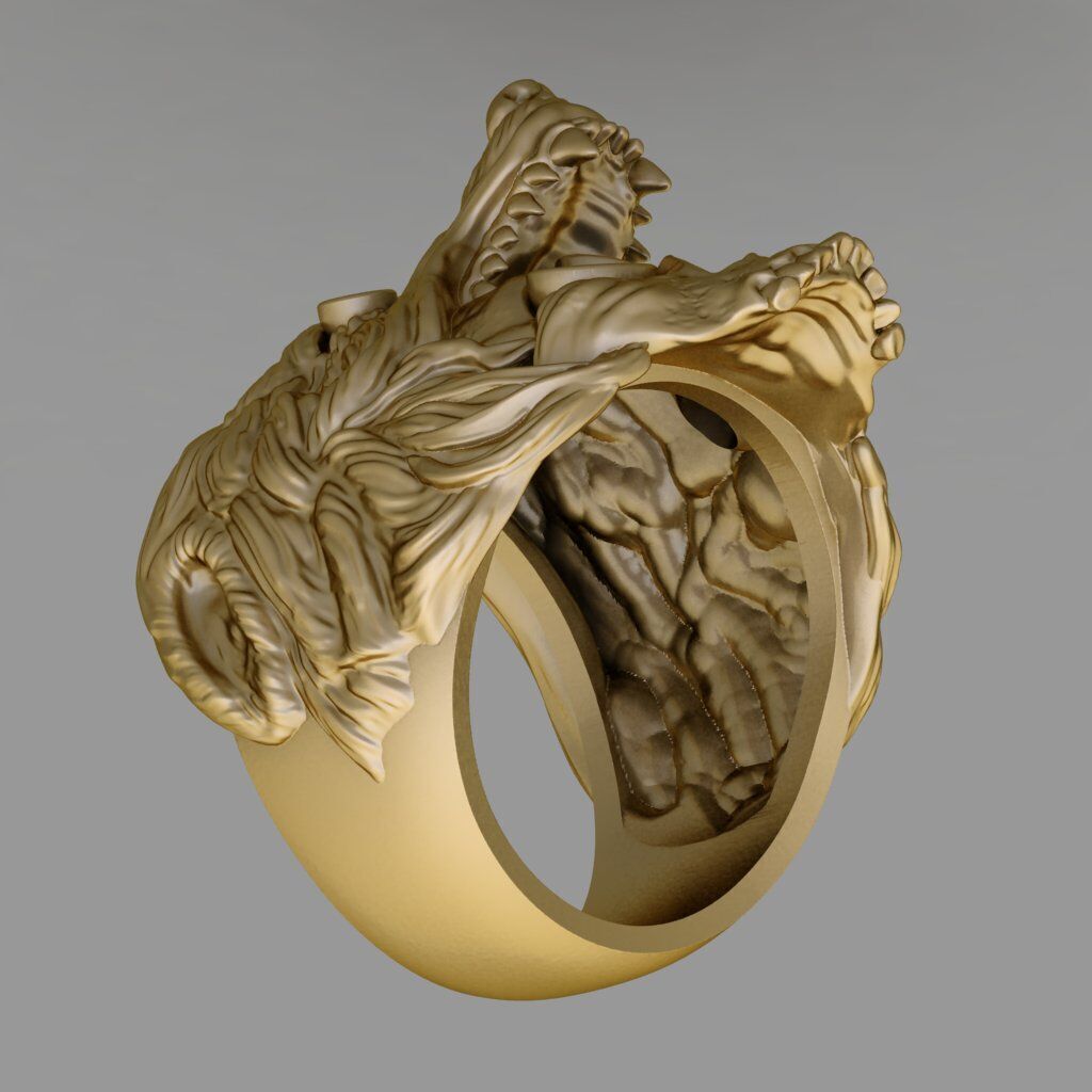 Antique Gents Signet Ring 3D print model_3