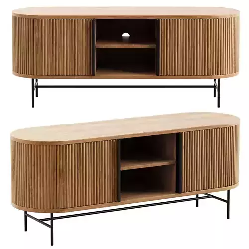 TV cabinet in Vienna mango wood two-door