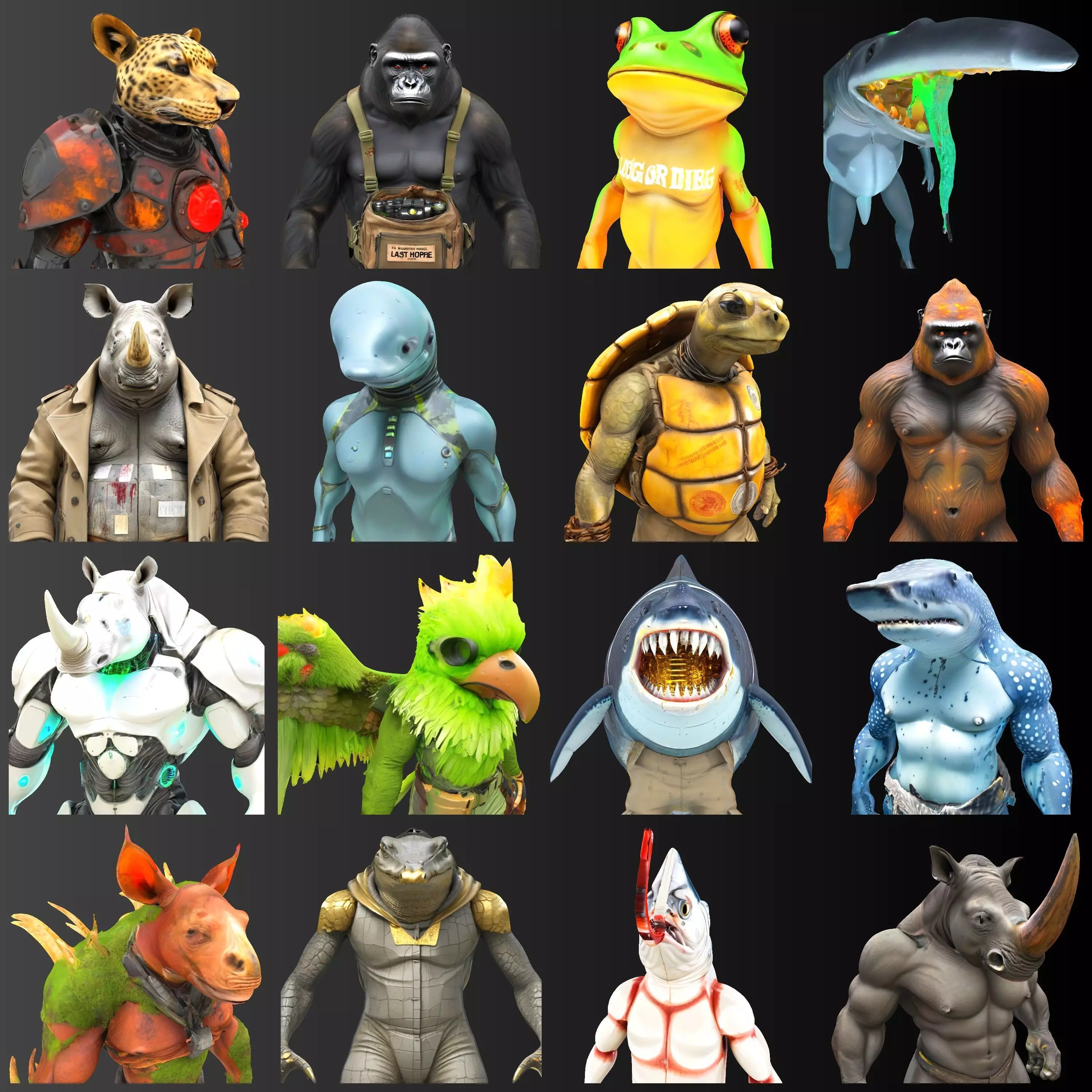 BeastBound Guardians - Anthro Warrior Collection 3D print model_0