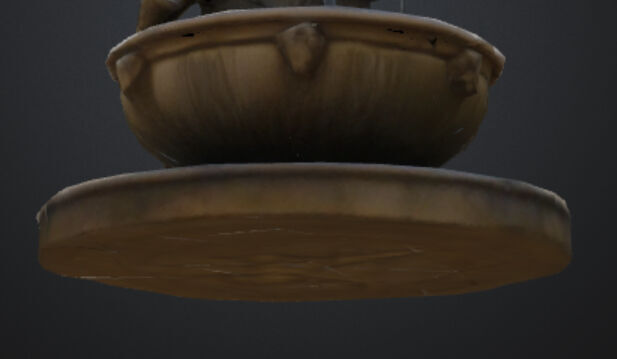 Angel Fountain Low Poly 3D model_12