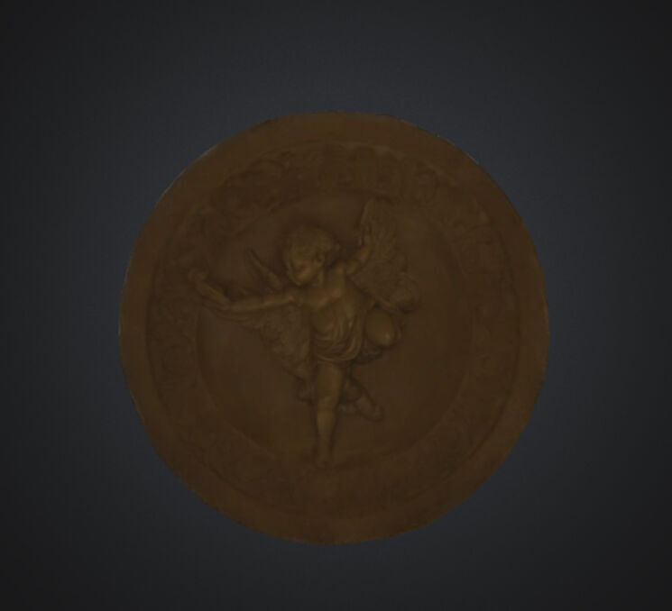 Angel Fountain Low Poly 3D model_6