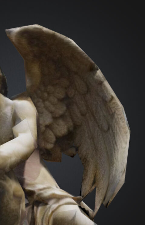 Angel Fountain Low Poly 3D model_11