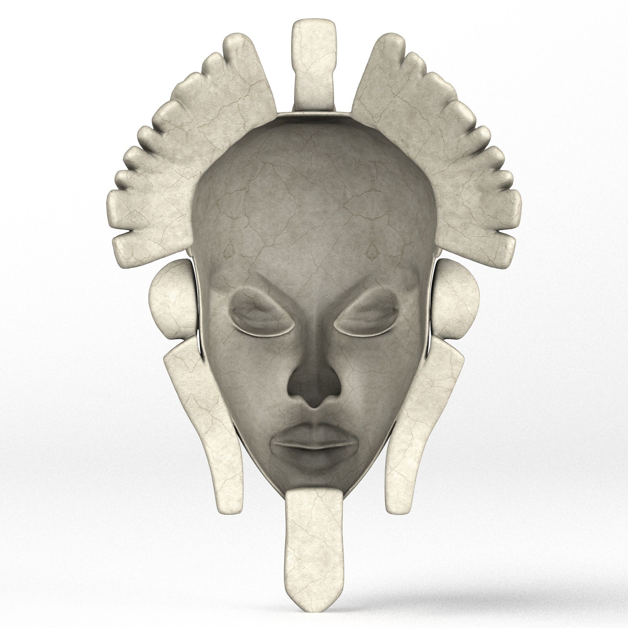 African Mask 3D model_4