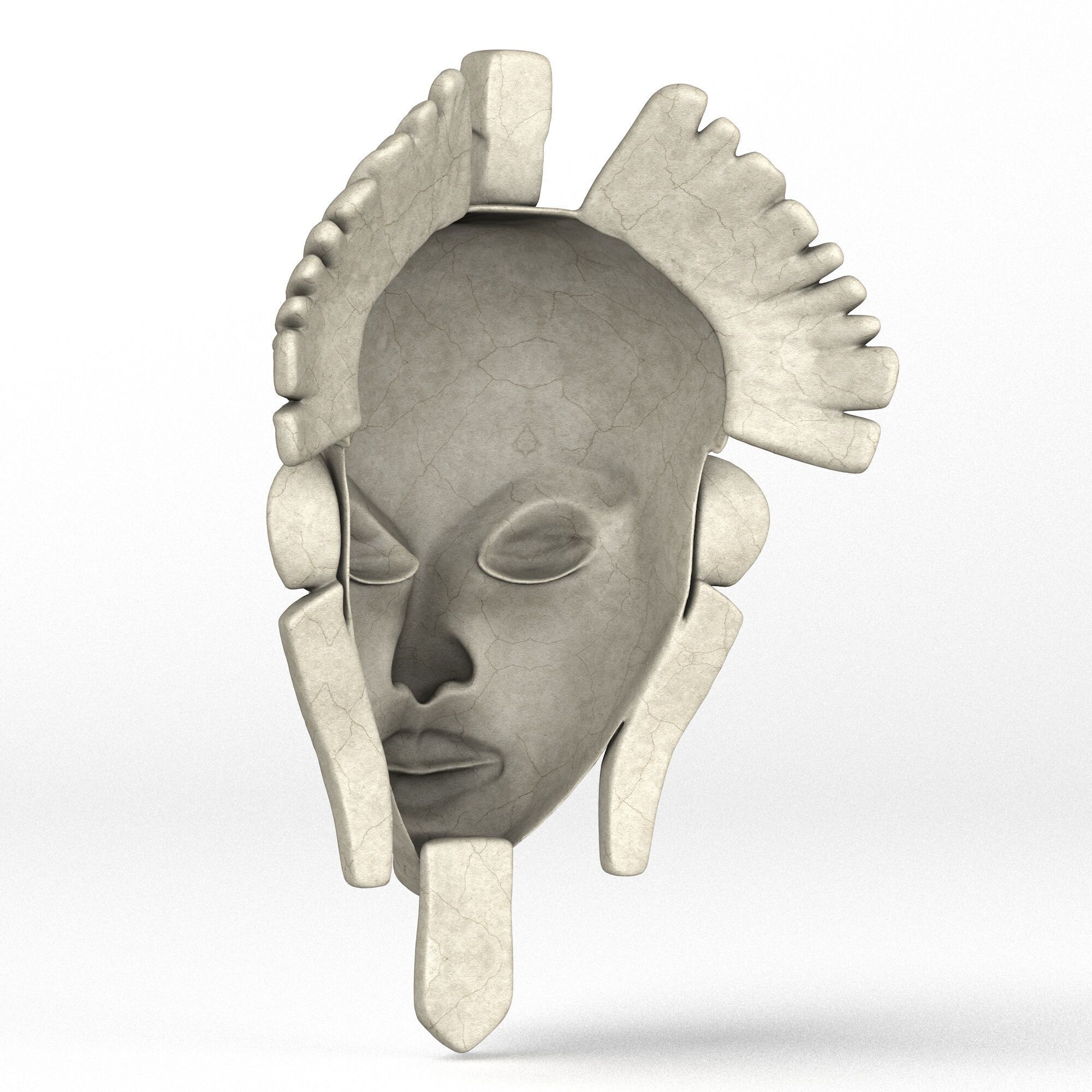 African Mask 3D model_3