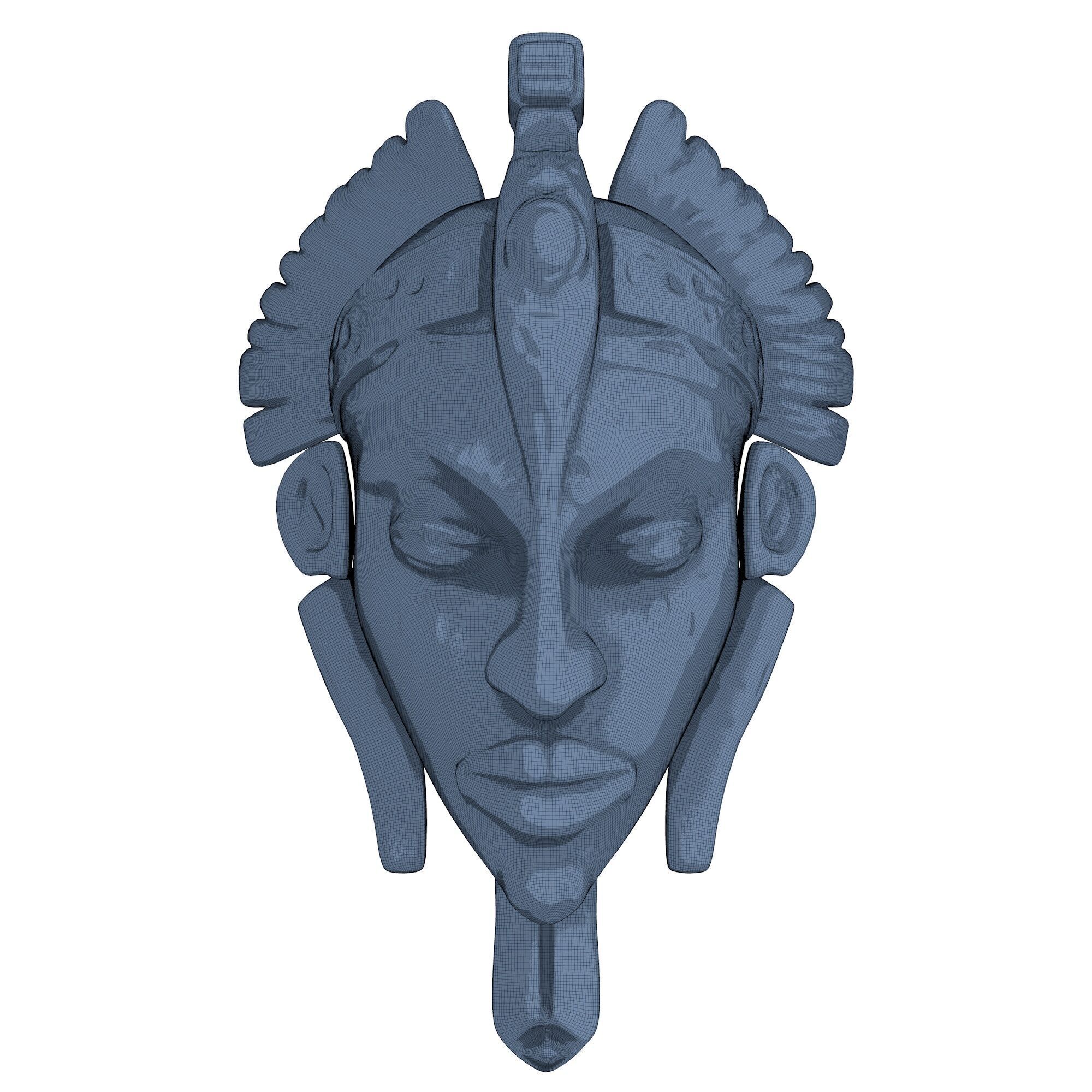 African Mask 3D model_6