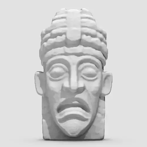 Aztec Stone Head Sculpture 2