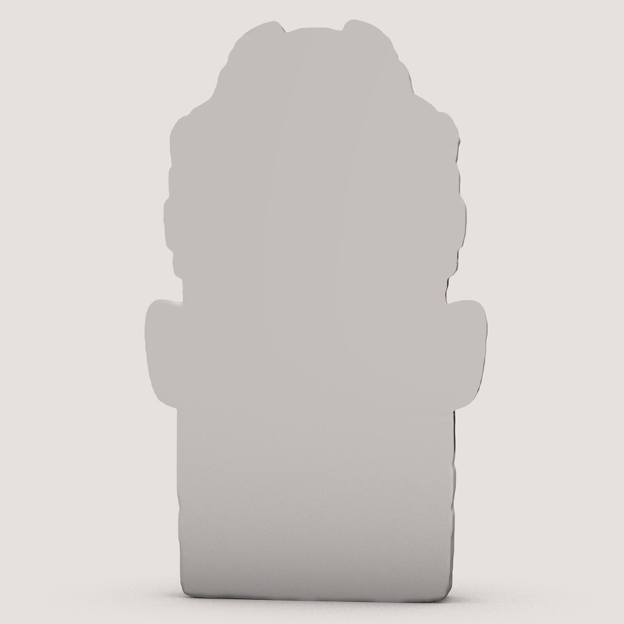 Aztec Stone Head Sculpture 2 3D print model_4