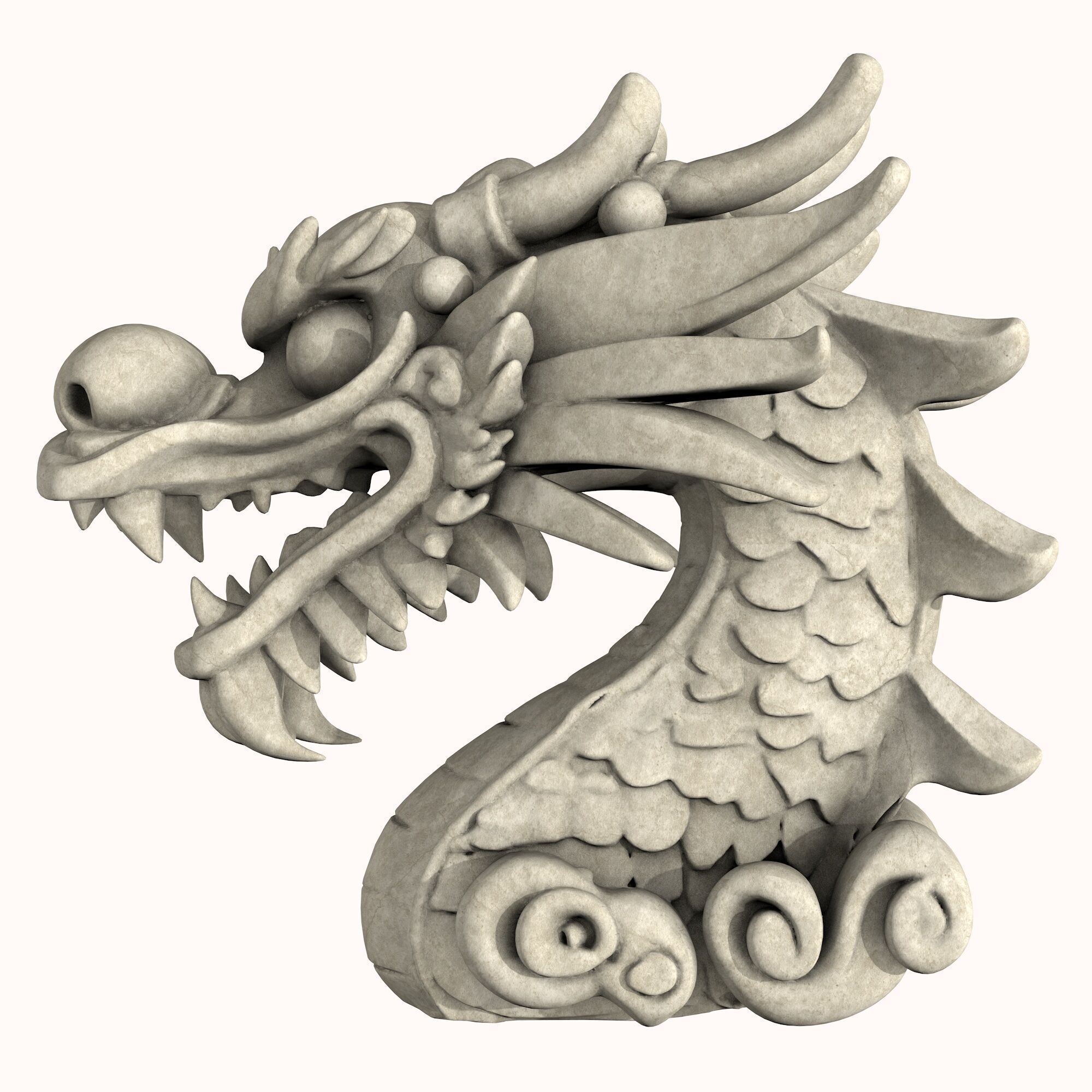 Dragon Head 3D model_3