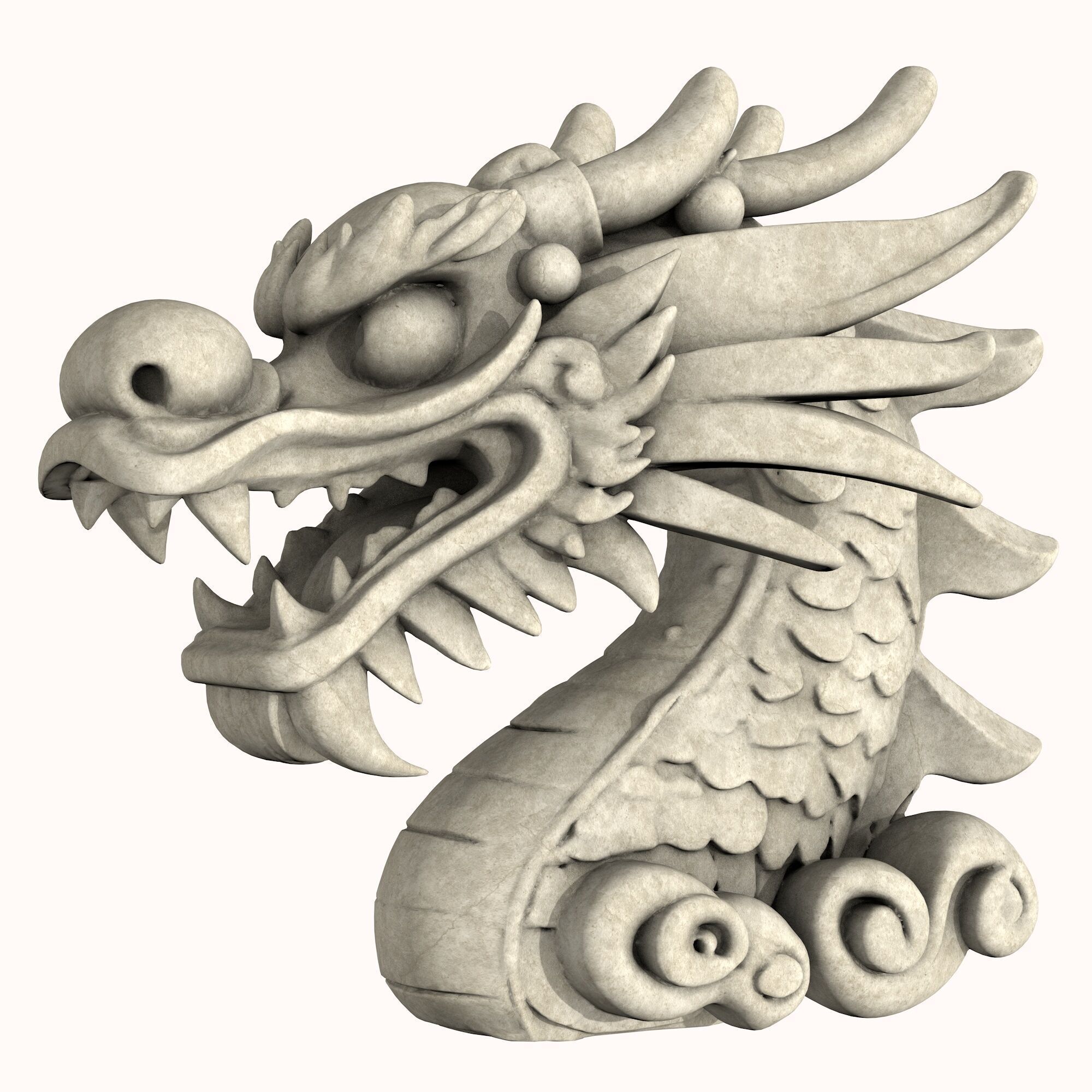 Dragon Head 3D model_2