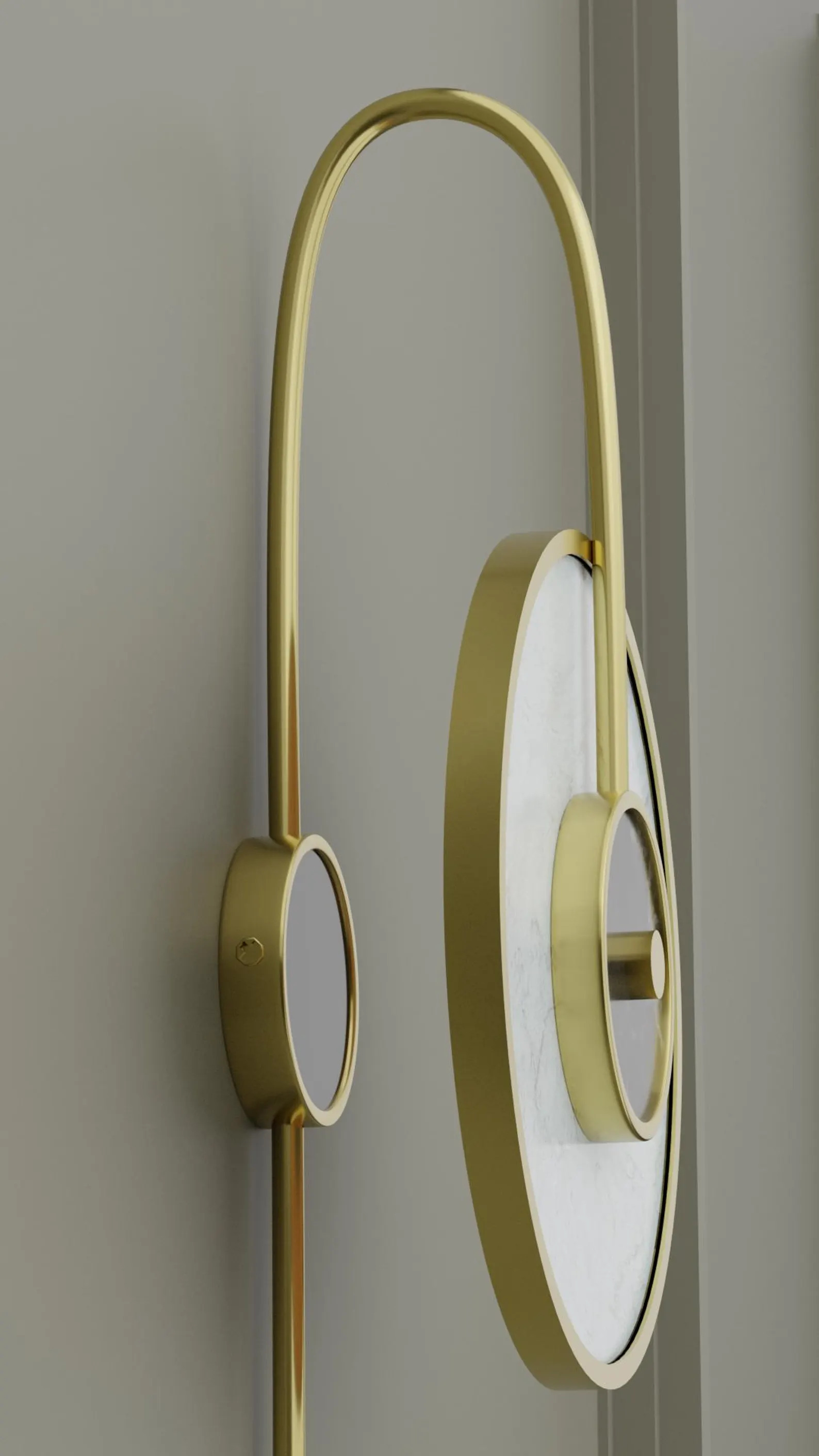 MARBLE WALL SCONCE LAMP 3D model_4
