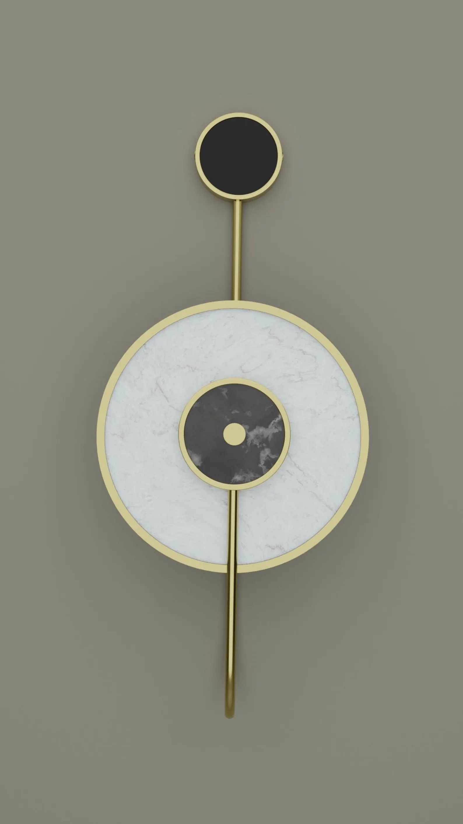 MARBLE WALL SCONCE LAMP 3D model_2