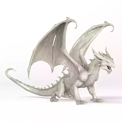 Dragon Low Poly 3D print model