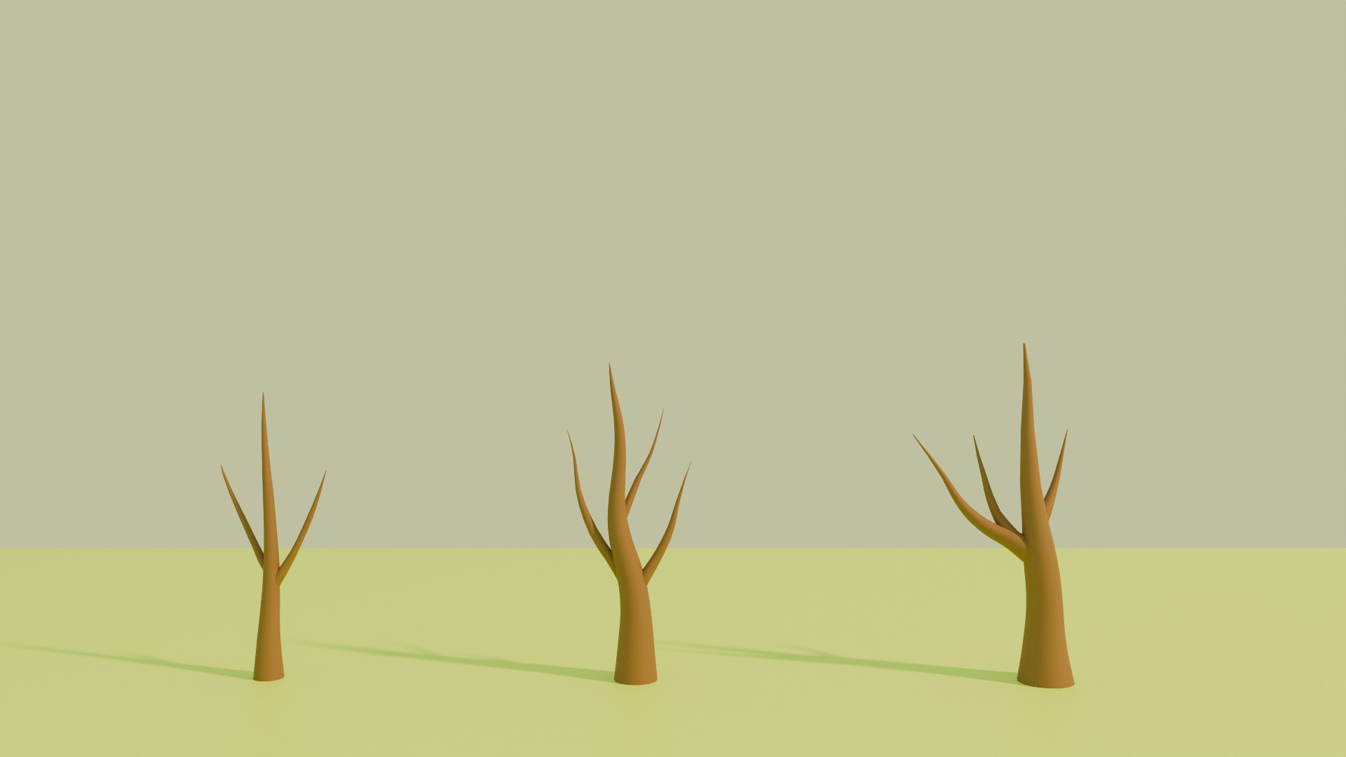 Stylized Low poly cartoon trees Low-poly 3D model_8