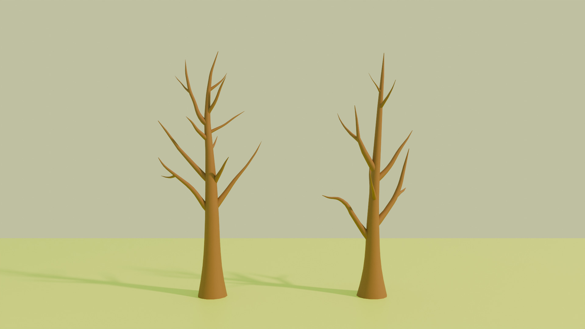 Stylized Low poly cartoon trees Low-poly 3D model_3