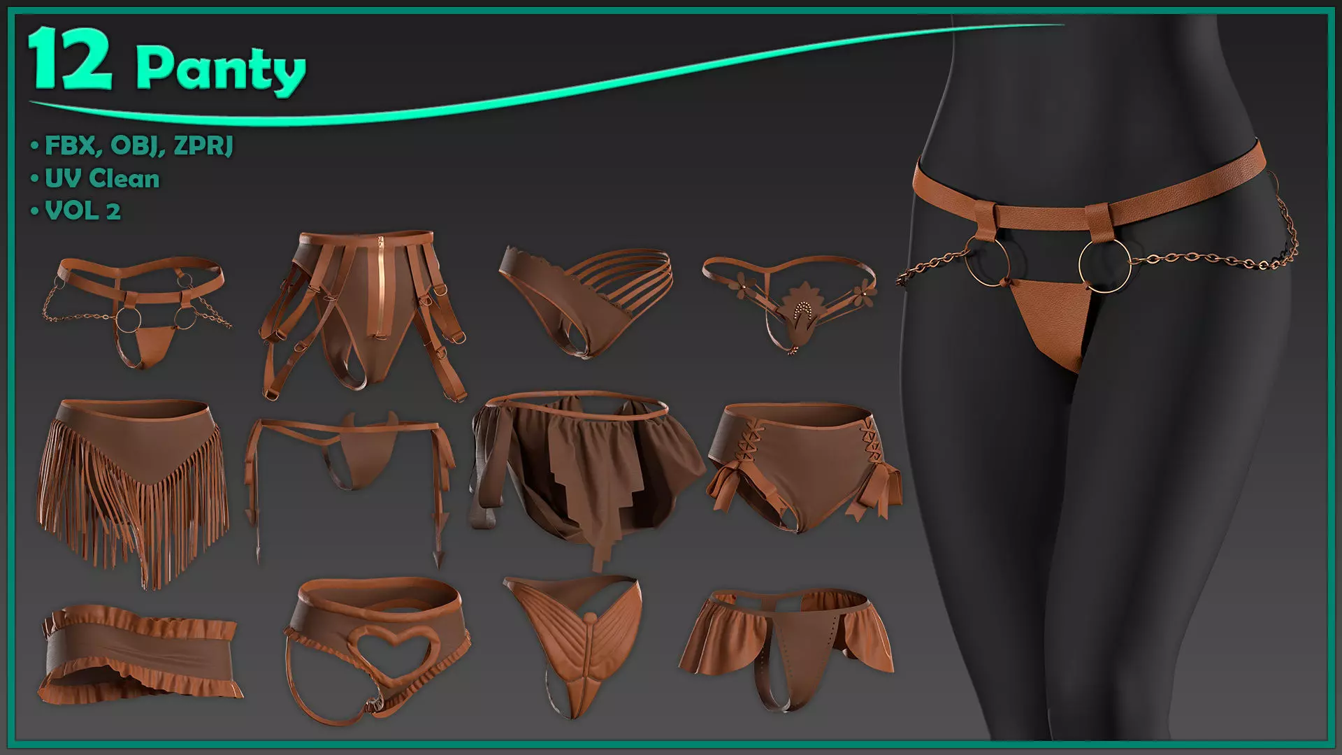 12 female panty-vol2 3D model_0