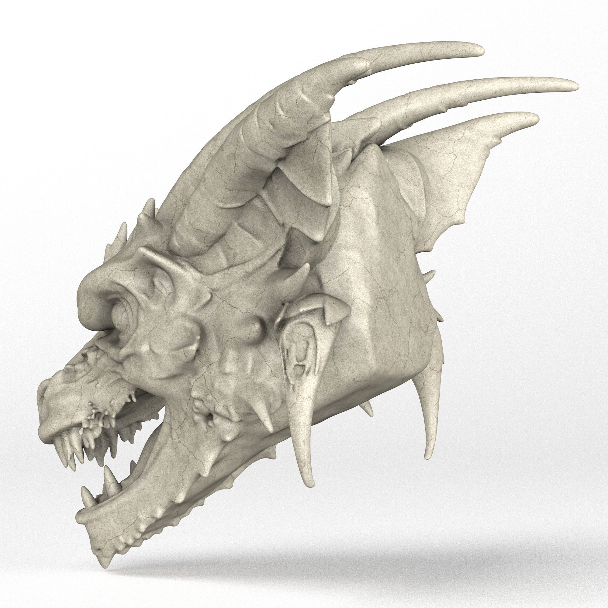 Gargoyle Head 8 3D print model_2