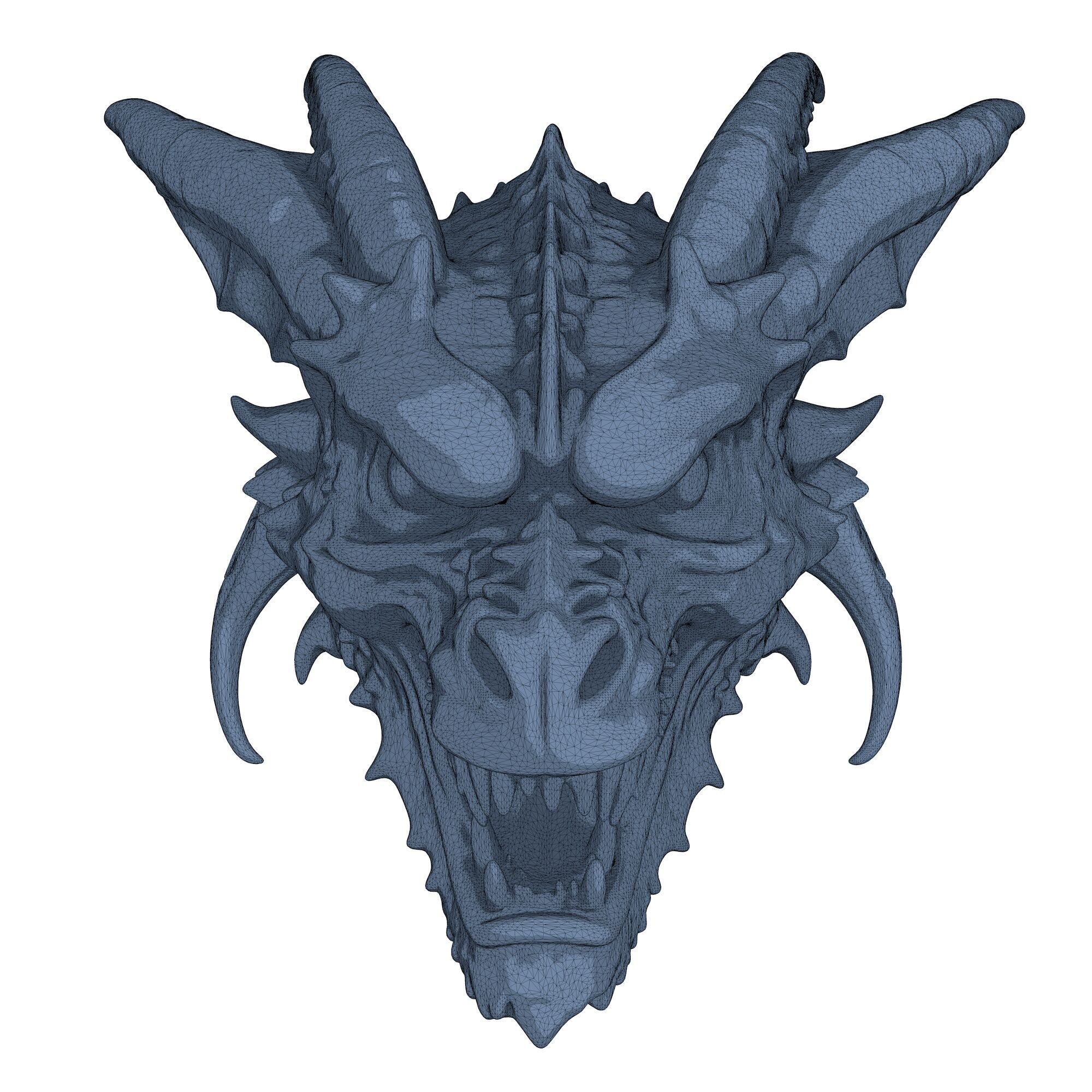 Gargoyle Head 8 3D print model_5