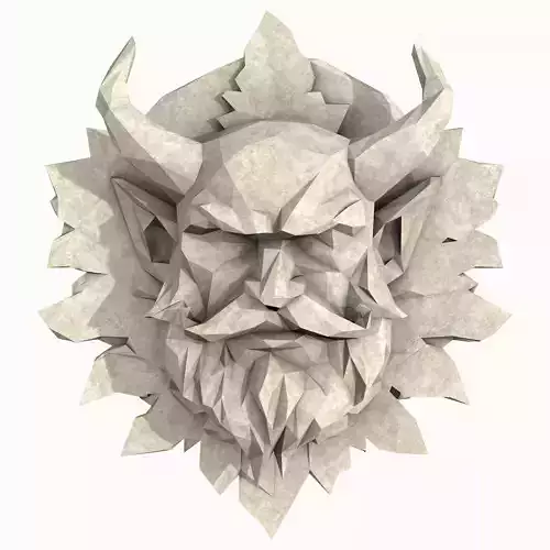 Green Man with Horns and a Beard 