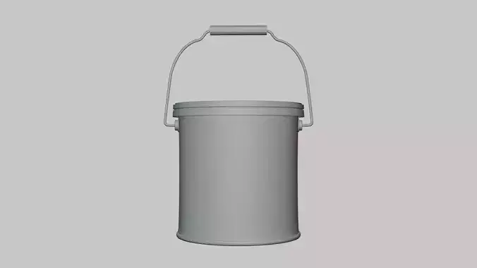 Basic Paint Bucket Geometry Only No Textures No Materials