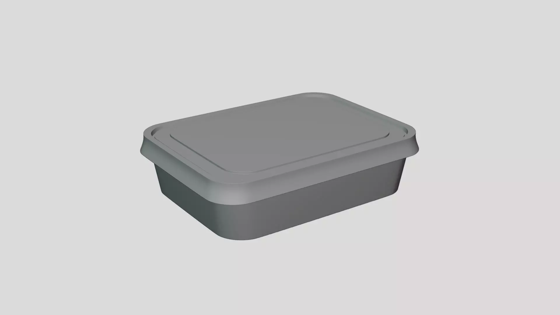 Basic Butter Spread Container Geometry Only No Textures 3D model_0