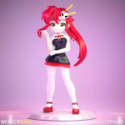 Yoko Littner - Cute Dark Mini Dress Outfit - Gurren Lagann 3D print model