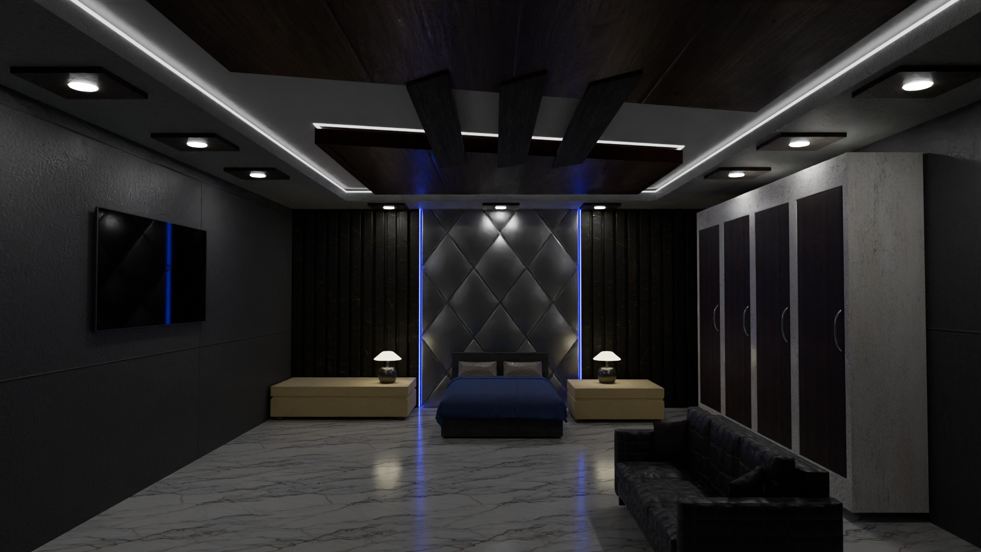 Bedroom 3D model_2
