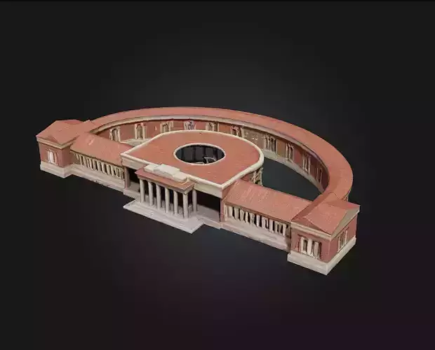 U-Shaped Brick Structure  Versatile Historical Architecture