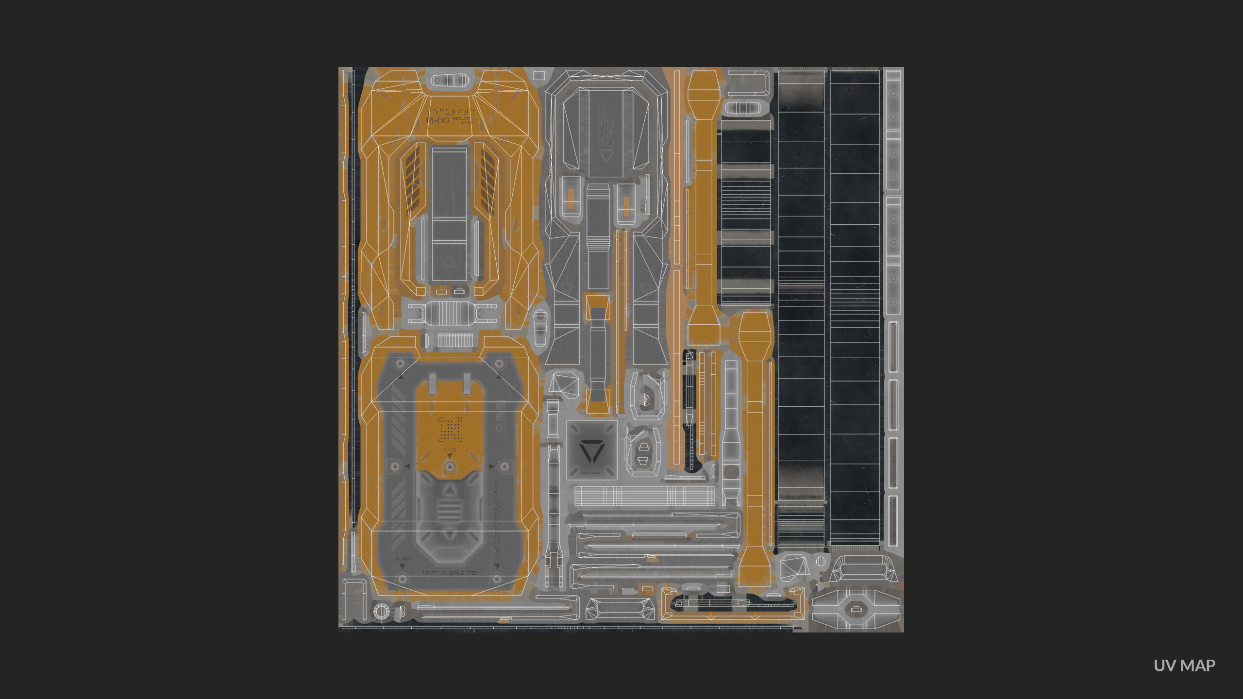 Sci-Fi Keycard 5 Color Options LODs Low-poly 3D model_16