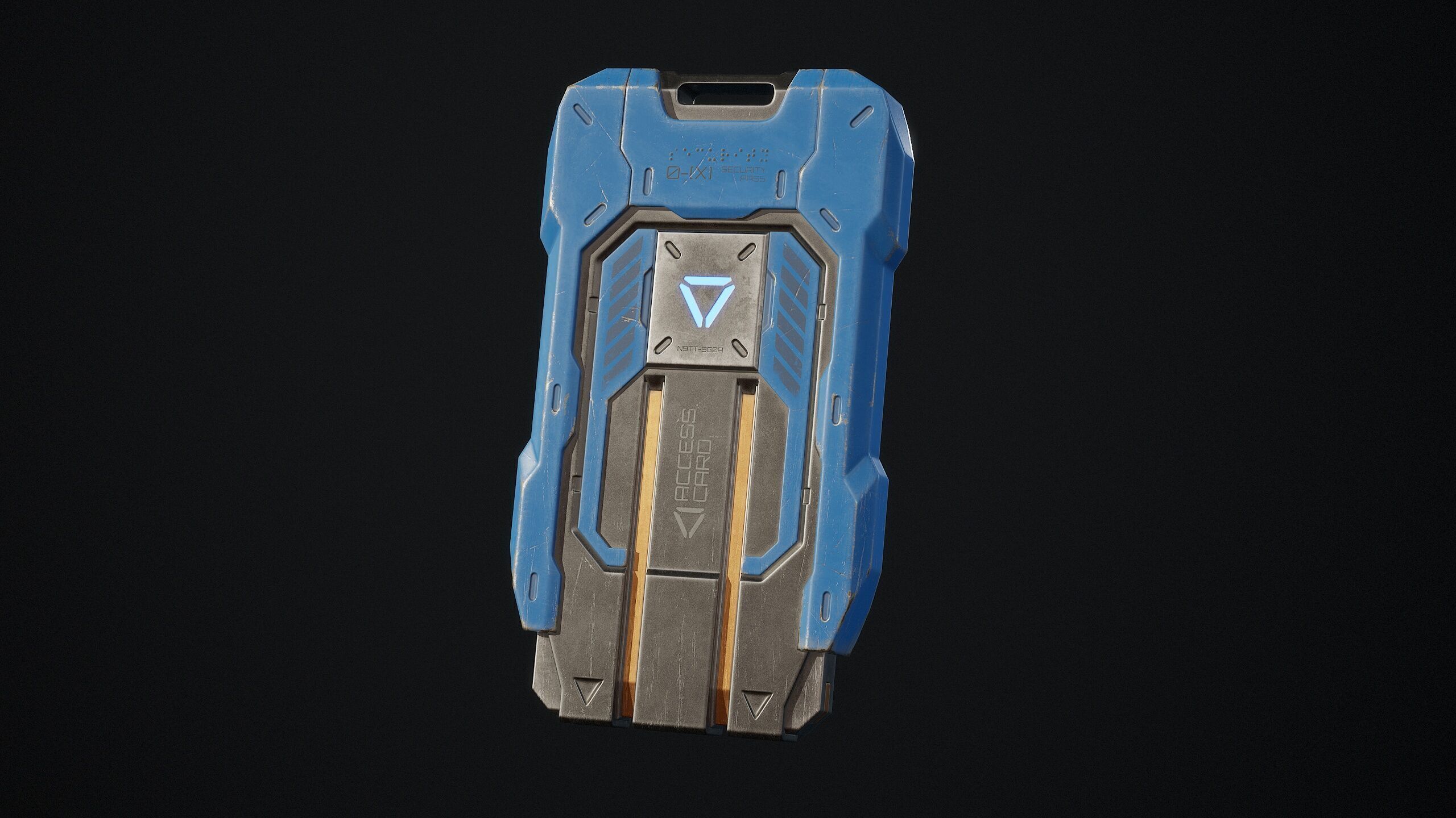 Sci-Fi Keycard 5 Color Options LODs Low-poly 3D model_4