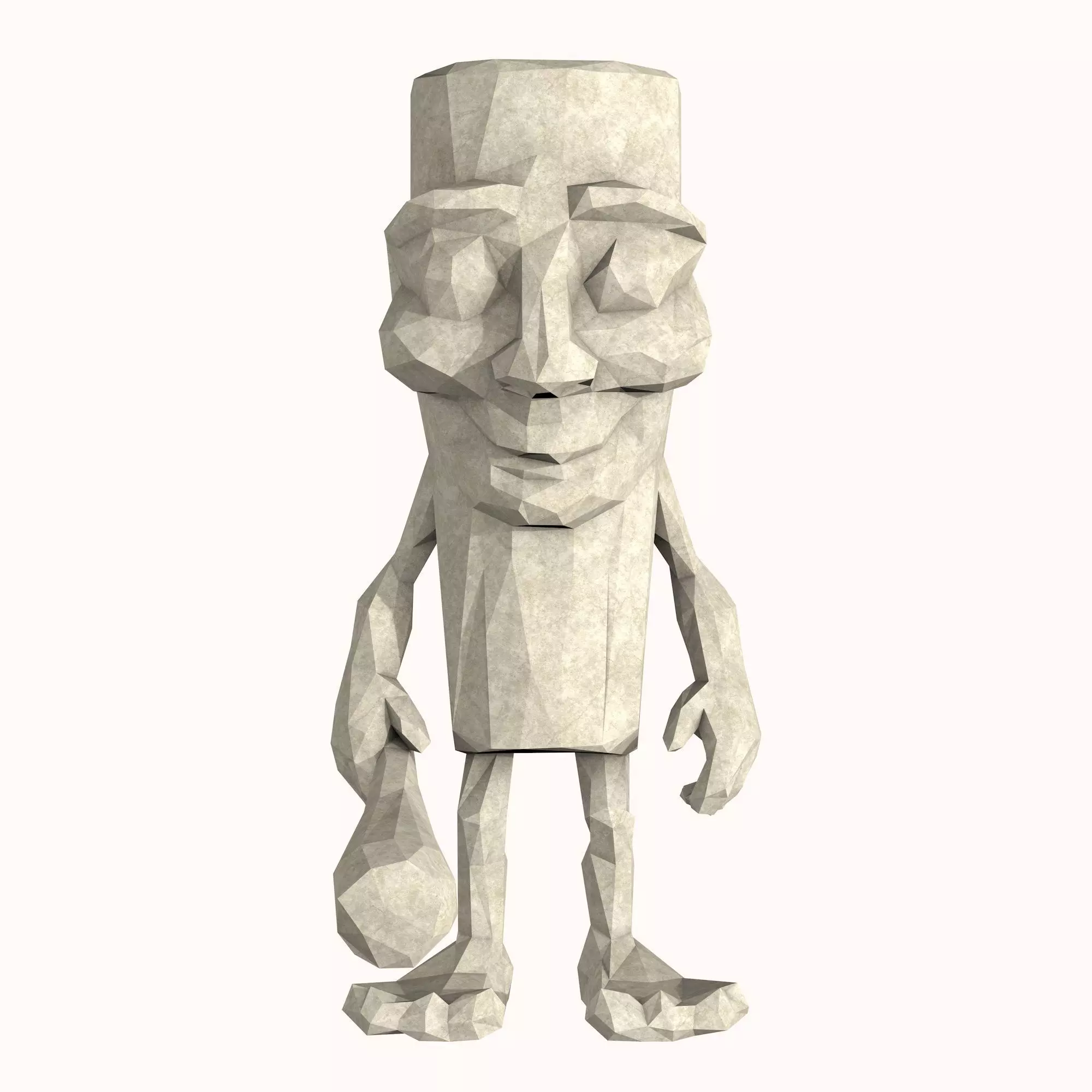 Tung tung tung sahur low poly 3D print model_0