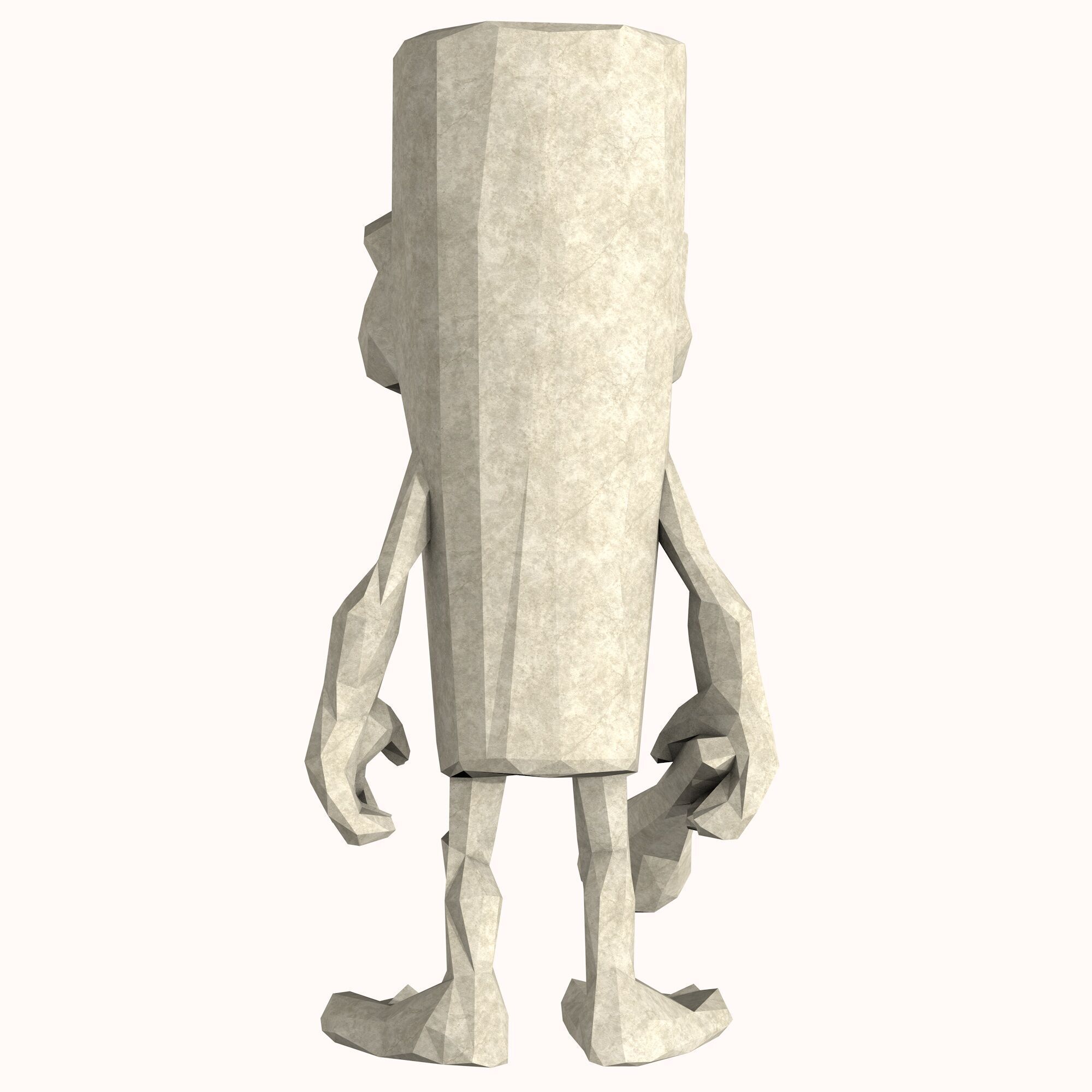 Tung tung tung sahur low poly 3D print model_3