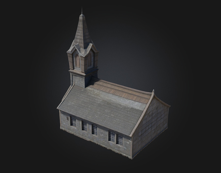 Stone Chapel  Sacred Serenity in Stone 3D model_1