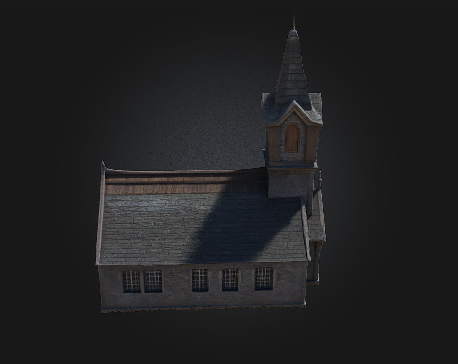 Stone Chapel  Sacred Serenity in Stone 3D model_4