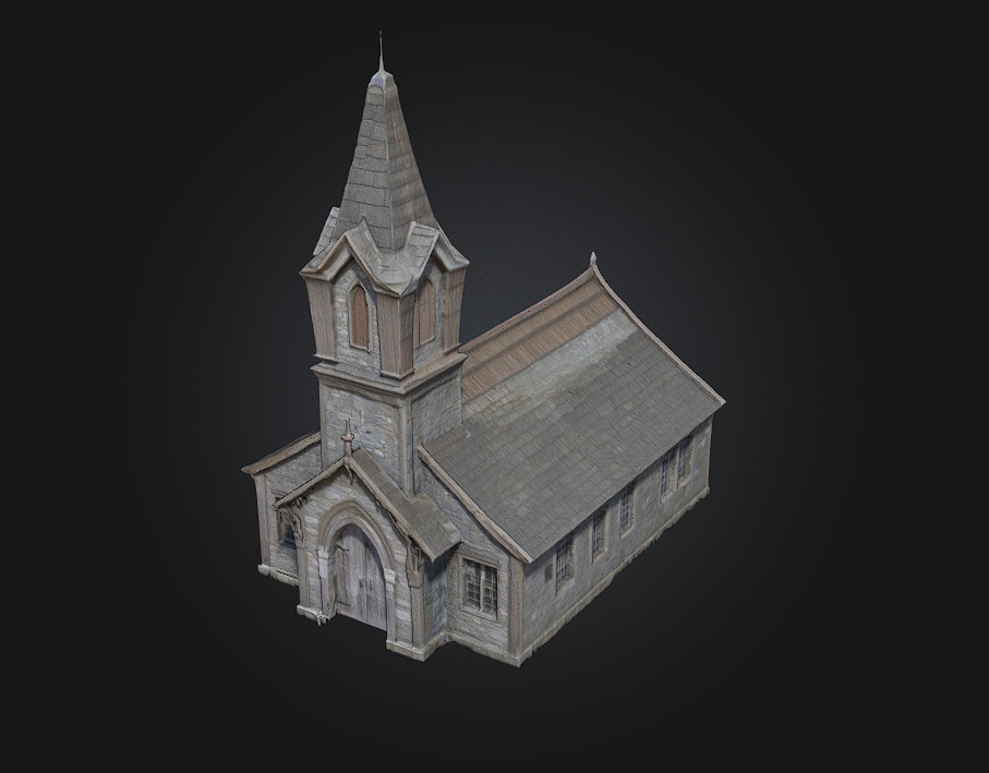 Stone Chapel  Sacred Serenity in Stone 3D model_3