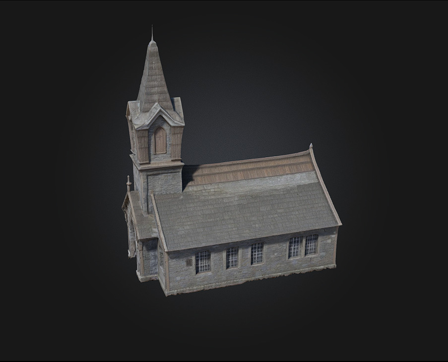 Stone Chapel  Sacred Serenity in Stone 3D model_2