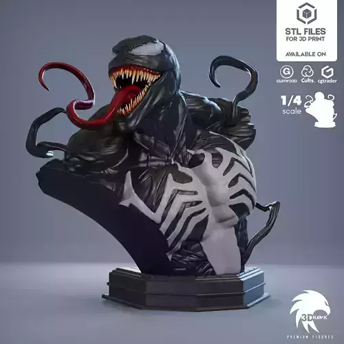 Venom - Premium Bust Line 3D print model