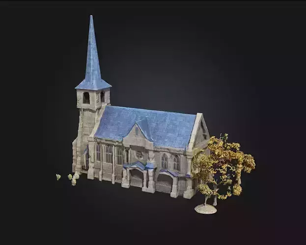 Miniature Stone Chapel  Tiny Sanctuary with Timeless Charm