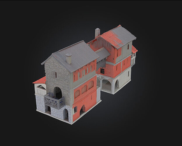 Medieval Village Diorama  A Miniature World of Rustic Life 3D model 3