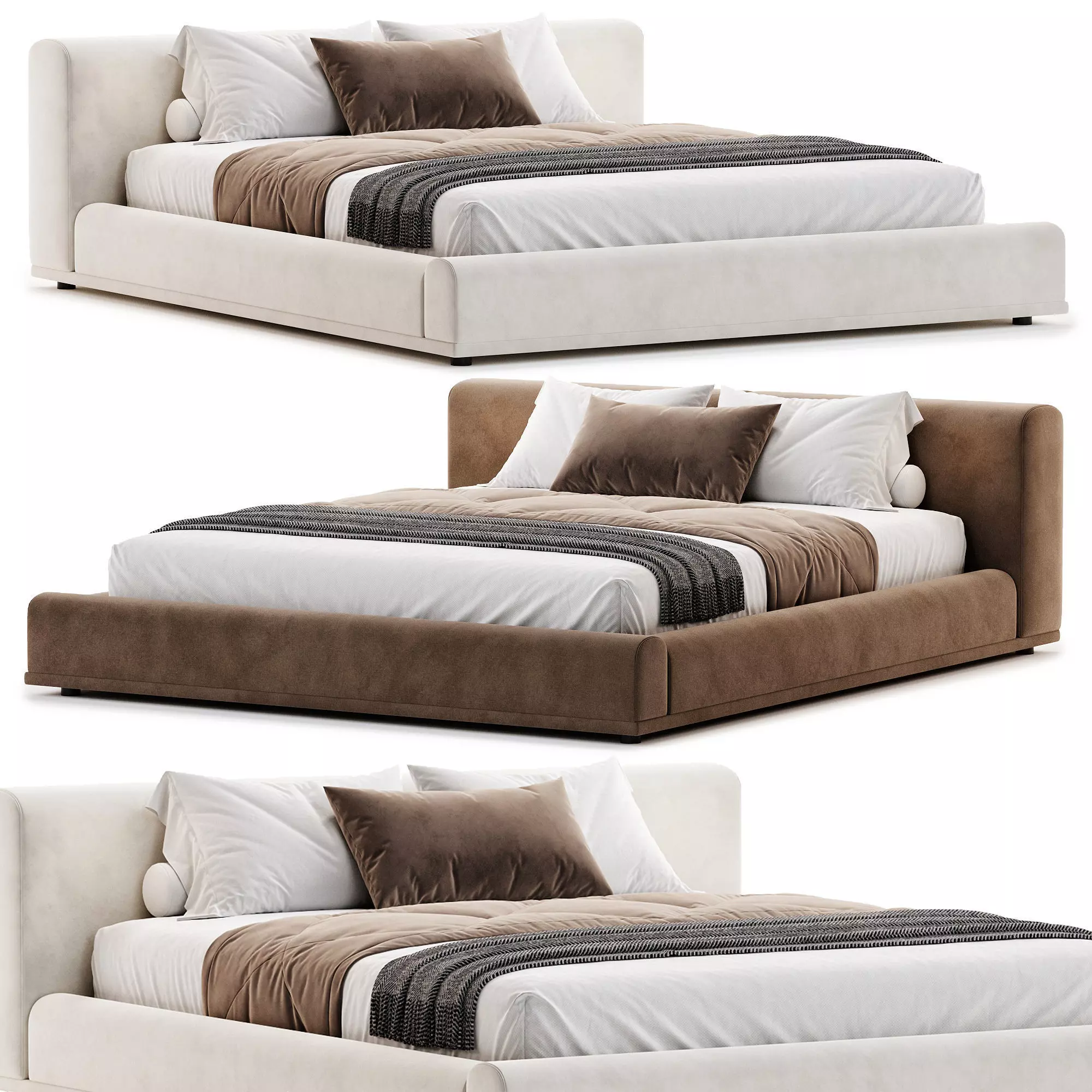 Domino Bed by Como 3D model