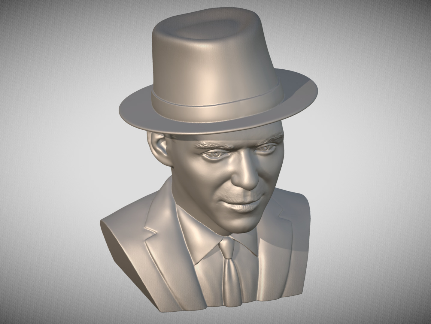 Frank Sinatra bust 3D print model_12