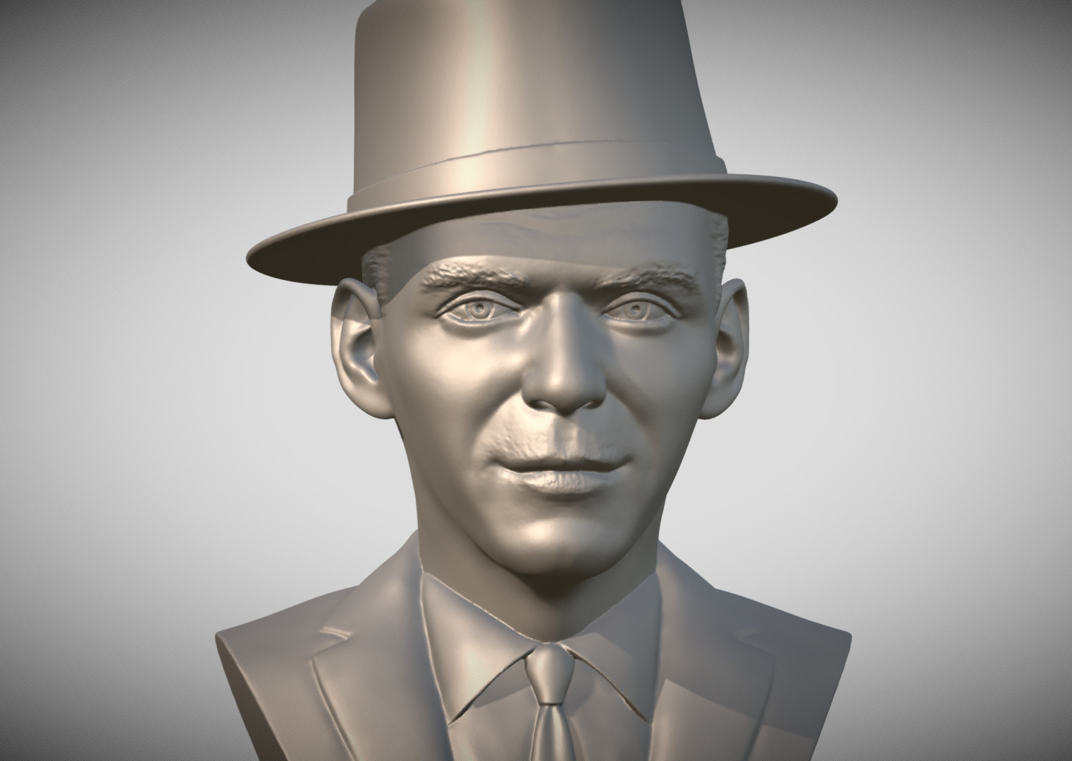 Frank Sinatra bust 3D print model_9